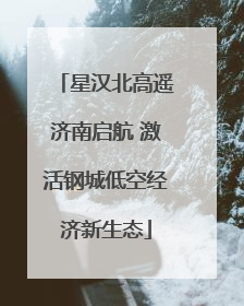星汉北高遥济南启航 激活钢城低空经济新生态