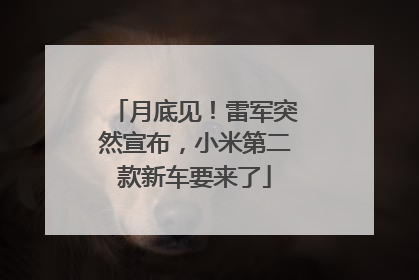 月底见！雷军突然宣布，小米第二款新车要来了