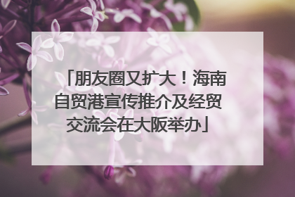 朋友圈又扩大！海南自贸港宣传推介及经贸交流会在大阪举办
