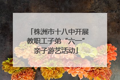 株洲市十八中开展教职工子弟“六一”亲子游艺活动