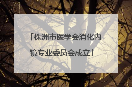 株洲市医学会消化内镜专业委员会成立