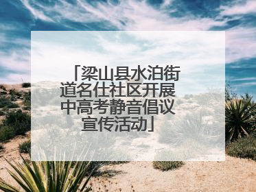 梁山县水泊街道名仕社区开展中高考静音倡议宣传活动