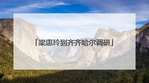 梁惠玲到齐齐哈尔调研