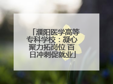 濮阳医学高等专科学校：凝心聚力拓岗位 百日冲刺促就业
