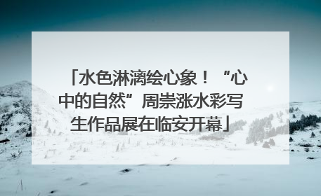 水色淋漓绘心象！“心中的自然”周崇涨水彩写生作品展在临安开幕