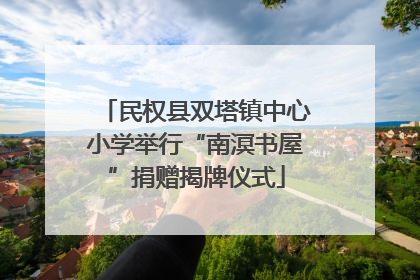 民权县双塔镇中心小学举行“南溟书屋”捐赠揭牌仪式
