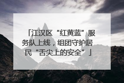 江汉区“红黄蓝”服务队上线，组团守护居民“舌尖上的安全”