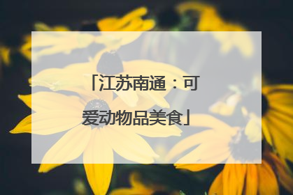 江苏南通：可爱动物品美食