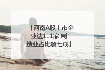 河南A股上市企业达111家 制造业占比超七成
