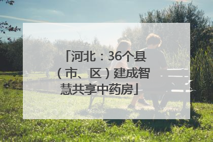 河北：36个县（市、区）建成智慧共享中药房