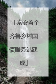 泰安首个齐鲁乡村国债服务站建成