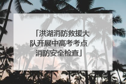 洪湖消防救援大队开展中高考考点消防安全检查
