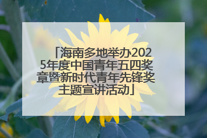 海南多地举办2025年度中国青年五四奖章暨新时代青年先锋奖主题宣讲活动