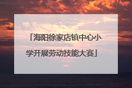 海阳徐家店镇中心小学开展劳动技能大赛
