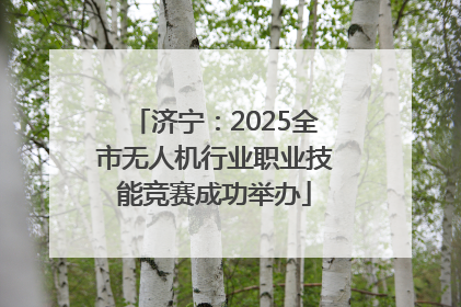 济宁：2025全市无人机行业职业技能竞赛成功举办