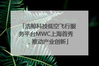 浩鲸科技低空飞行服务平台MWC上海首秀，推动产业创新