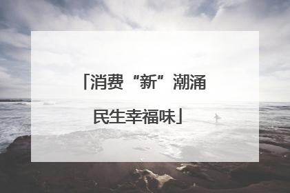 消费“新”潮涌 民生幸福味