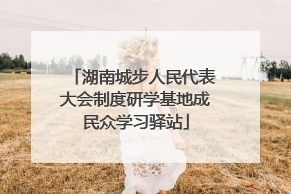 湖南城步人民代表大会制度研学基地成民众学习驿站