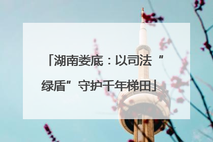 湖南娄底：以司法“绿盾”守护千年梯田