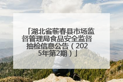 湖北省蕲春县市场监督管理局食品安全监督抽检信息公告（2025年第2期）