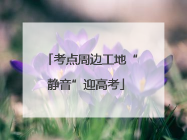 考点周边工地“静音”迎高考