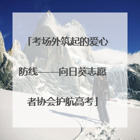 考场外筑起的爱心防线——向日葵志愿者协会护航高考