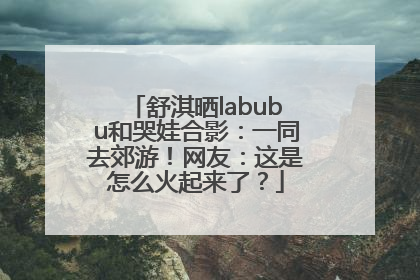 舒淇晒labubu和哭娃合影：一同去郊游！网友：这是怎么火起来了？