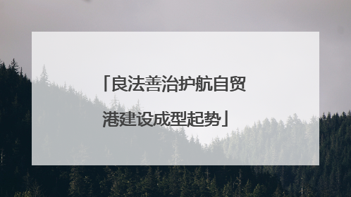良法善治护航自贸港建设成型起势
