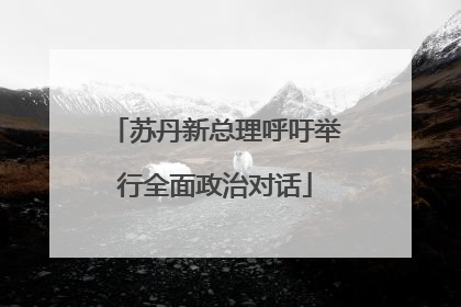 苏丹新总理呼吁举行全面政治对话