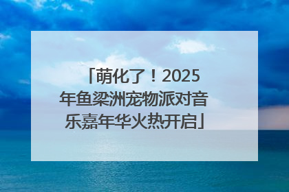萌化了！2025年鱼梁洲宠物派对音乐嘉年华火热开启