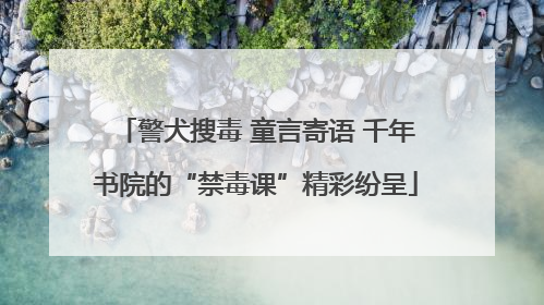 警犬搜毒 童言寄语 千年书院的“禁毒课”精彩纷呈