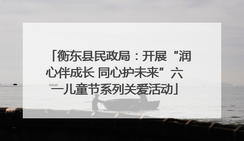 衡东县民政局：开展“润心伴成长 同心护未来”六一儿童节系列关爱活动