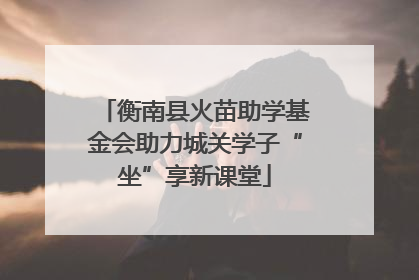 衡南县火苗助学基金会助力城关学子“坐”享新课堂