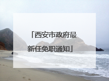 西安市政府最新任免职通知