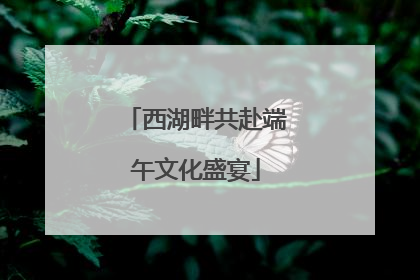 西湖畔共赴端午文化盛宴