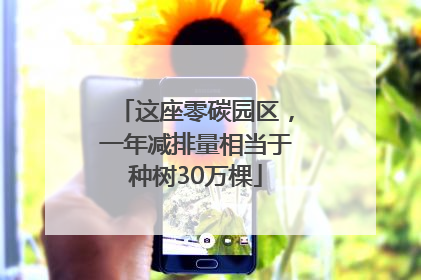 这座零碳园区，一年减排量相当于种树30万棵