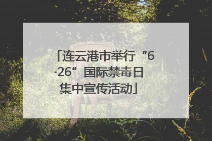 连云港市举行“6·26”国际禁毒日集中宣传活动