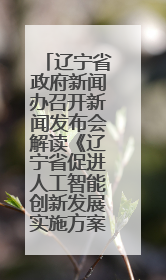辽宁省政府新闻办召开新闻发布会解读《辽宁省促进人工智能创新发展实施方案》