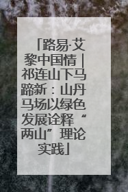路易·艾黎中国情｜祁连山下马蹄新：山丹马场以绿色发展诠释“两山”理论实践