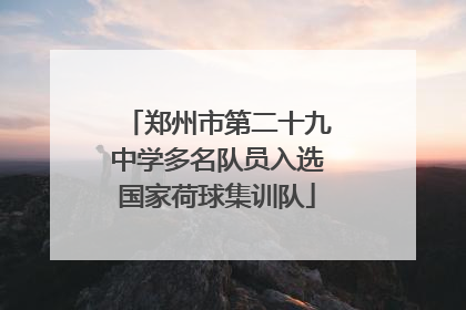 郑州市第二十九中学多名队员入选国家荷球集训队