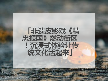 非遗皮影戏《精忠报国》燃动街区！沉浸式体验让传统文化活起来