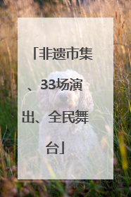 非遗市集、33场演出、全民舞台