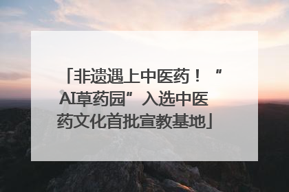 非遗遇上中医药！“AI草药园”入选中医药文化首批宣教基地