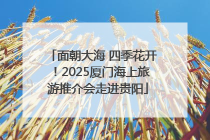 面朝大海 四季花开！2025厦门海上旅游推介会走进贵阳