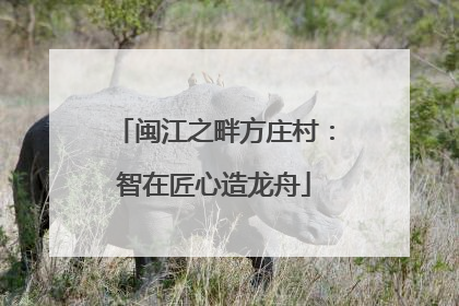 闽江之畔方庄村：智在匠心造龙舟