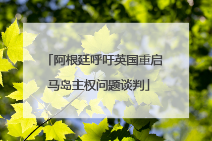 阿根廷呼吁英国重启马岛主权问题谈判