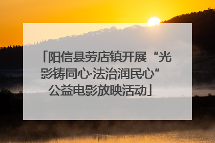 阳信县劳店镇开展“光影铸同心·法治润民心”公益电影放映活动