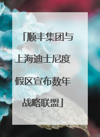 顺丰集团与上海迪士尼度假区宣布数年战略联盟