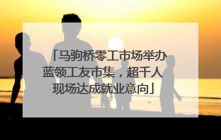 马驹桥零工市场举办蓝领工友市集，超千人现场达成就业意向