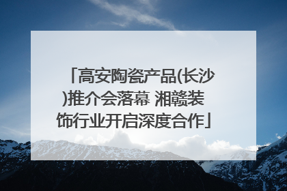 高安陶瓷产品(长沙)推介会落幕 湘赣装饰行业开启深度合作